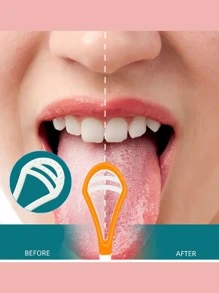 口腔氣味清潔雙面舌刮 - 藍色 - 查看 3