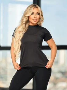 Women Sports Tees & Tanks - màu đen - Xem 2