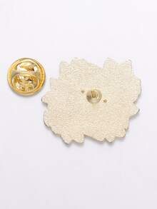 1入組卡通可愛花&書形琺瑯&合金胸針適用於裝飾屋,後背包,衣服,帽