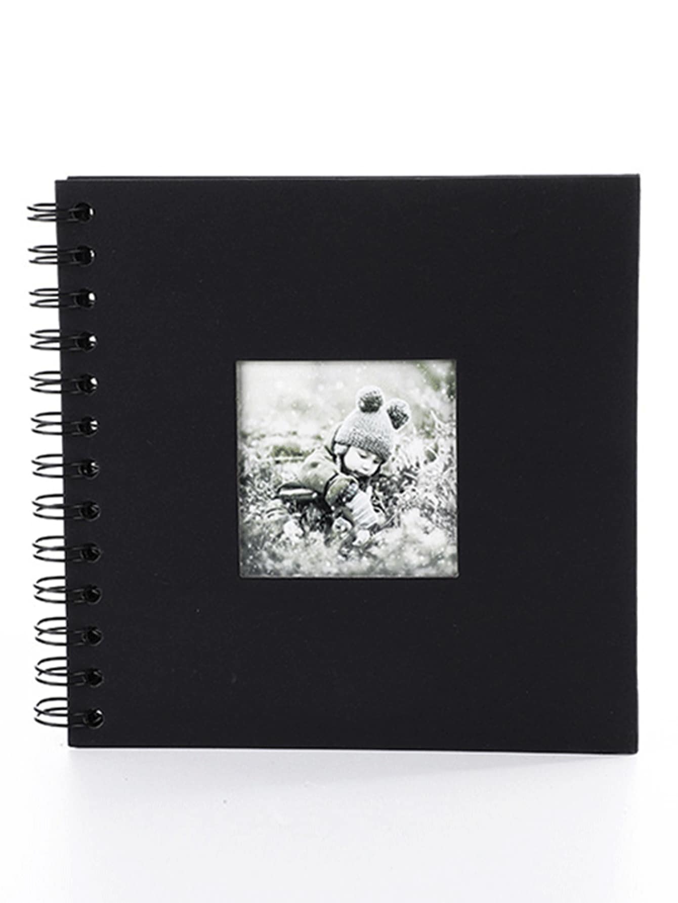 1本嬰兒成長紀念相簿（特殊紙張），20張，是送給朋友和家人的獨特禮物，黑色，學校，6英寸