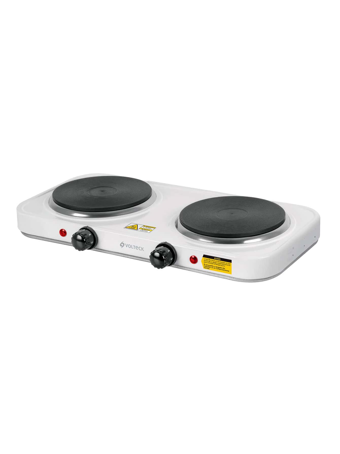 White Disc Type Double Burner Electric Grill - White - View 1