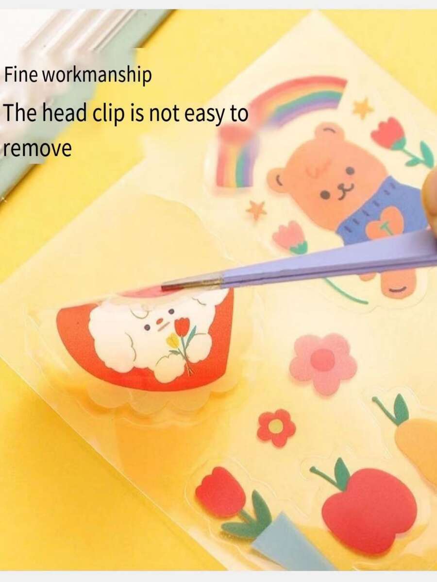 Colorful Tweezers Set For Bullet Journaling, Including Straight And