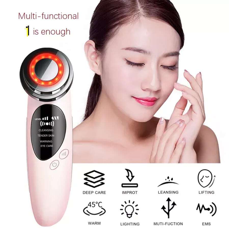 Face Massager With EMS 4 In 1 Home AntiAging Skin Tightening
