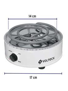 White Resistance Round Electric Grill - White - View 3