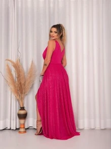 Women Dresses - 玫紅色 - 查看 2