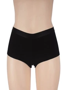 Thick Cotton Cachetero Boxer, Super Comfortable Alba - Black - View 1