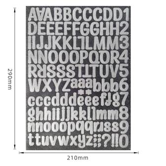 126pcs A4 Gold And Silver Colorful Alphabet & Number Stickers For Creative Festive Party Diy Gifts
