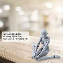 Modelos de PVC SHF de Body-Kun y Body-Chan DX de figuras de acción para niños: el regalo perfecto para artistas y coleccionistas - Gris - Ver 5