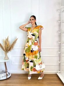 Women Dresses - 杏色 - 查看 3