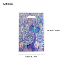 10入組美人魚尾巴圖案禮品袋 - 粉色 - 查看 2
