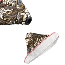 1pc Ocean Blue Canvas Gear Shift Dust Cover, Universal Fit For Cars - Blue - View 3