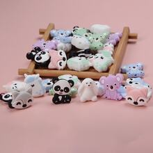 5入組時尚卡通兔形動物diy矽膠珠子,適用於鑰匙扣、手鍊製作 - 邦尼兔 - 查看 5