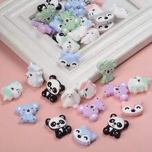 5入組時尚卡通兔形動物diy矽膠珠子,適用於鑰匙扣、手鍊製作 - 邦尼兔 - 查看 8