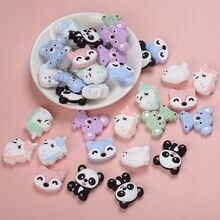 5入組時尚卡通兔形動物diy矽膠珠子,適用於鑰匙扣、手鍊製作 - 邦尼兔 - 查看 4