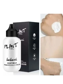 Goat Milk Cream Natural Whitening Foundation Full Coverage Waterproof Brightening Foundation Dark Circle - White - View 3