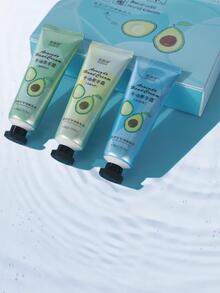 牛油果精華護手霜套裝 50g X 3 保濕舒緩肌膚,撫平皺紋,便攜式日常或旅行使用 - 淺藍色 - 查看 3