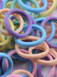 50入大尺寸彩色髮圈 - 彩色 - 查看 3