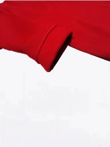 Suéter Cruzado Cuello V Con Botones Uniforme Escolar Para Escolta Punto Roma Tallas Reducidas - Rojo - Ver 4