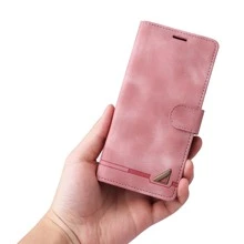 Valentines One Pink Business Use Pu 6th Generation Wallet Style Phone Case With Card Slot, Magnetic Closure Flip Cover Waterproof Shockproof Anti-Fall Scratch Resistant - Pink - View 6