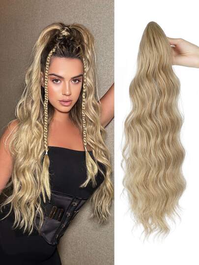 Strawberry Blonde Synthetic Long Curly Hair Extension