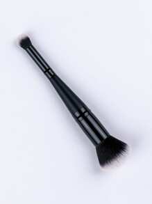 雙頭設計的粉底/遮瑕刷,具有緻密柔軟的毛刷,可實現完美的妝容,提供自然而不明顯的遮瑕效果 - 黑色 - 查看 4