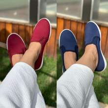 Women Flats - Màu xanh hải quân - Xem 1