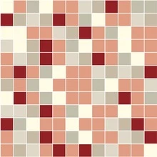 Papel de Parede Vinílico Autoadesivo Lavável Pastilha Ladrilho Azulejo Tons Vermelho Bege Decoração Moderna Cozinha - Banheiro - Lavabo - Lavanderia - 5M - Visão 2