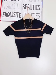 Women Knit Tops - Màu Khaki - Xem 2