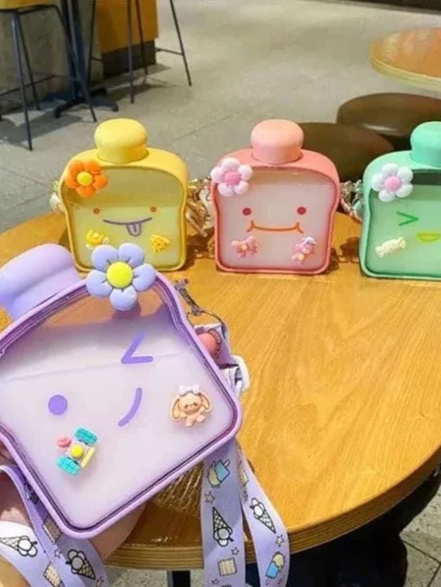 Vaso Cilindro Colgante con Correa Diseño Infantil - verde menta - Ver 1