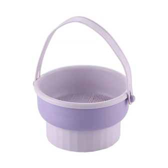 A Multi-Functional Cleaning Bucket With Hanging Design For Brushes, Can Be Used As Desktop Cosmetic Brush Storage Box, Drying Rack, Suitable For Makeup Sponges, Brushes And Other Tools Cleaning