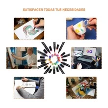 24 Pieces Colors Animation Drawing Set, Art Drawing Kit With Base And Double Tip, Professional Drawing Set For Artists, Calligraphy And Lettering - Multicolor - View 7