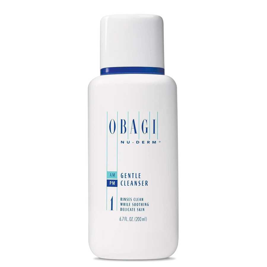 OBAGI MEDICAL NuDerm - 1 Gentle Cleanser 6.7 oz - Delicate Facial Cleansing Formula for Sensitive Skin - Removes Makeup, Oil, and Impurities - Hydrates and Soothes - Non-Irritating, Dermatologist-Recommended - Part of Comprehensive Skin Care System