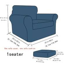 1件套包括1沙發套和3靠墊套,純的顏色針織緊的流蘇花厚彈性沙發套帶局部靠墊套適用於強力遮瑕沙發墊沙發套 - 灰色 - 查看 8