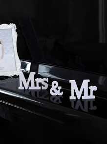 3pcs/Set Mr. & Mrs. Letter Decoration - Perfect Wedding Photography Prop! Wedding Party Decoration Props Bridal Photoshoot Ornaments