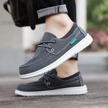 Mocasines de hombres azul minimalista con con cordón cierre - Azul - Ver 1