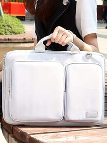 贴片装饰笔记本电脑包 前口袋带拉链笔记本电脑套 电脑包 适合学校学生教室笔记本电脑包 教室包 教师储物包 教室整理包