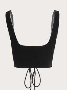 優雅的蒸氣龐克繫帶前安全帶或外套和連身裙 - 黑色 - 查看 5