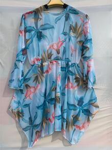 Women Kimonos - 淺藍色 - 查看 2