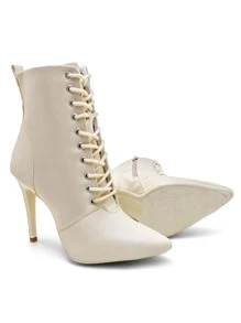 Women Fashion Boots - Màu be - Xem 4
