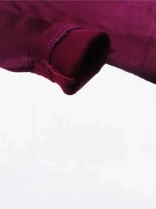 Crossover V-Neck Sweater With Buttons School Uniform For Escort Roma Point Reduced Sizes - 酒紅色 - 查看 4