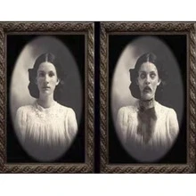 萬聖節3d變幻相框相簿,酒吧派對裝飾,恐怖道具,有趣可更換的相框 - 女人 - 查看 2