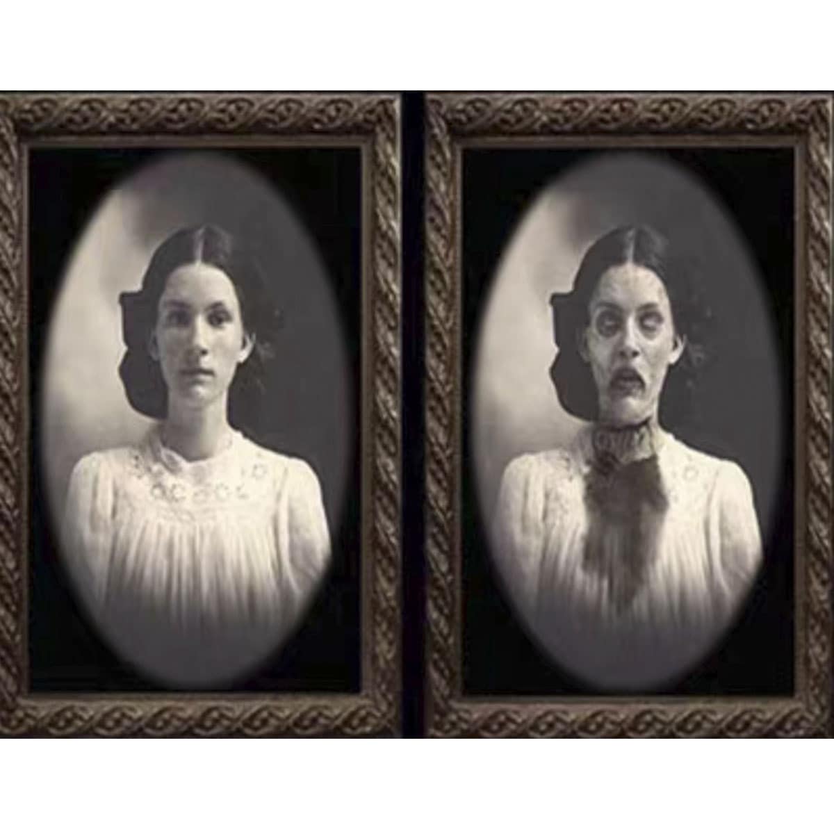 萬聖節3d變幻相框相簿,酒吧派對裝飾,恐怖道具,有趣可更換的相框