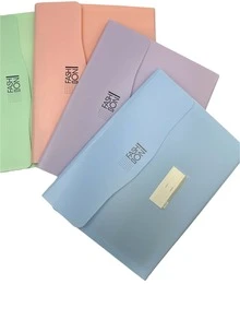 Folder con separadores fashion colores pastel de plástico colores al azar - Multicolor - View 1