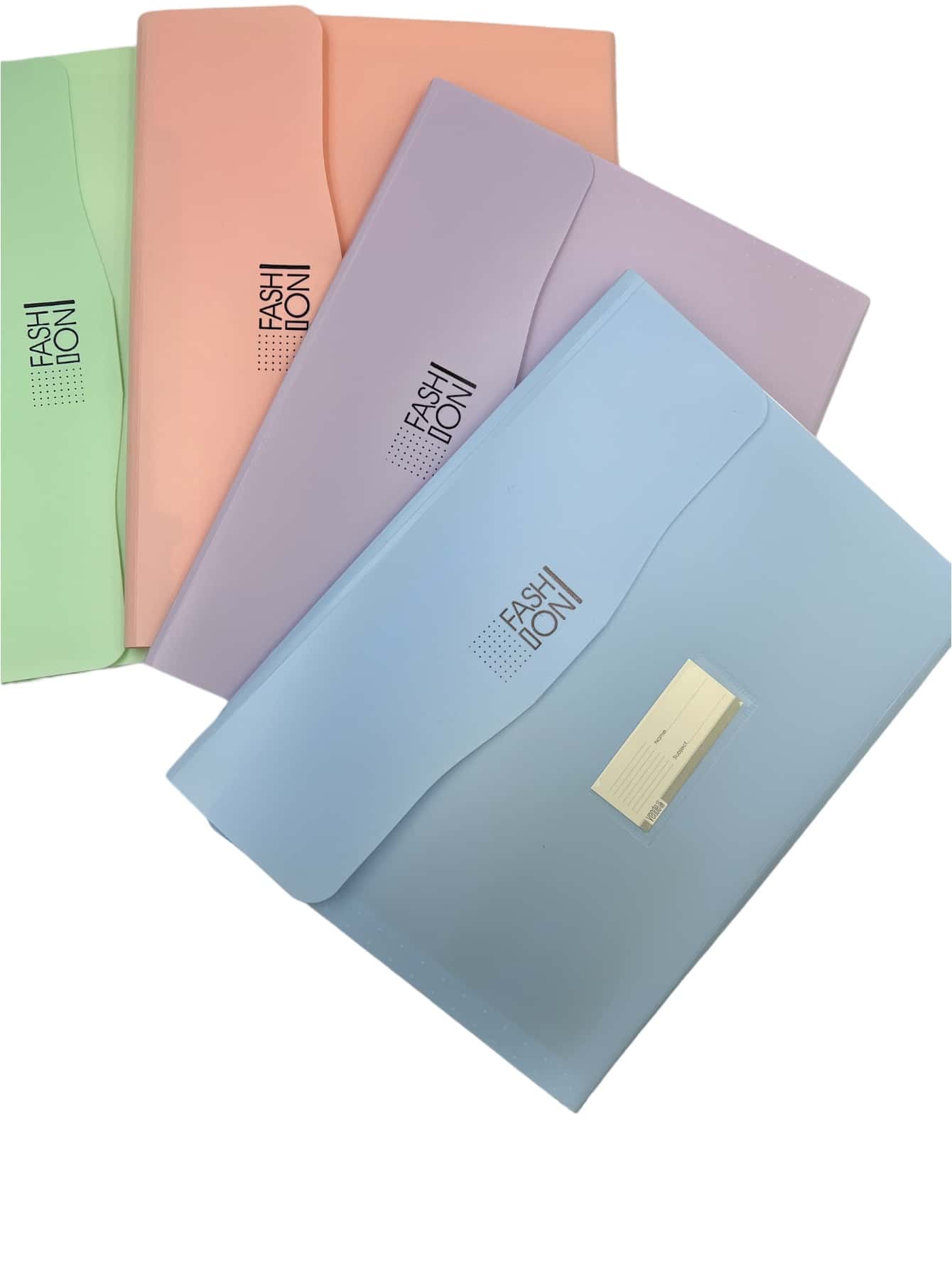 Folder con separadores fashion colores pastel de plástico colores al azar - Multicolor - View 1