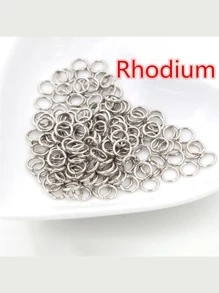 200 cái/bộ Vòng Tròn Phụ Kiện Trang Sức Tự Làm - Màu Bạc Cổ - Xem 1