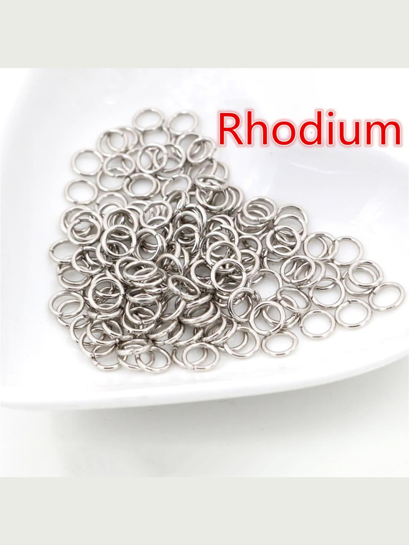 200 cái/bộ Vòng Tròn Phụ Kiện Trang Sức Tự Làm - Màu Bạc Cổ - Xem 1