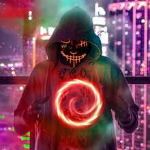 3 PACK Halloween Scary Mask LED Mask LED Purge Mask LED Light Up Mask for Halloween Costume. - Multicolor - View 4
