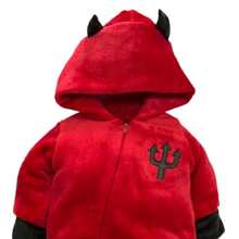 Baby Kisses Mameluco para Bebe bordado con gorro tipo disfraz Diablito - 0-3M - Ver 3