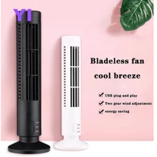 Mini ventilador de torre USB de 2 velocidades, portátil - Negro - Ver 2