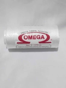 Carrete de hilo de 100% Naylon para tejido  No. 2 - Blanco - Ver 1